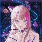 唯美好看高清的动漫梦幻星空女头图片