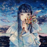 唯美高清文艺范的油画人物头像女图片