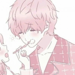 动漫一人一半一男一女超甜情头图片