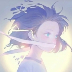 动漫高清清新的浅蓝色二次元女头图片