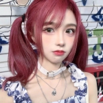 女生高清超酷的潮流彩色头发头像图片